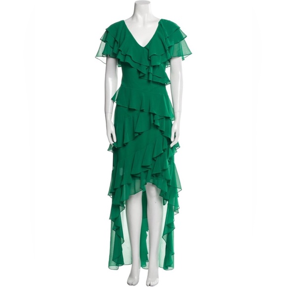 Badgley Mischka Green Cocktail Dress Formal Mother of the Bride Wedding Guest - Picture 13 of 15